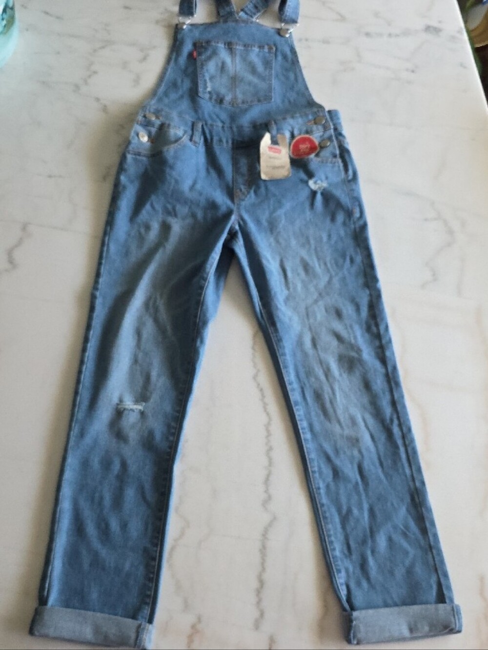 Levi's Girl's Blue Denim Overalls - Soft & Stretchy